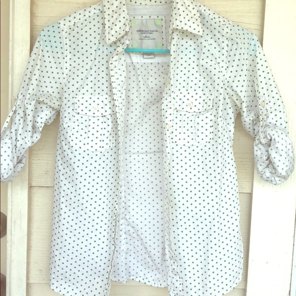 Polka Dot Button Down. - image 1